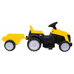 Elektrický traktor s vlečkou - žltý